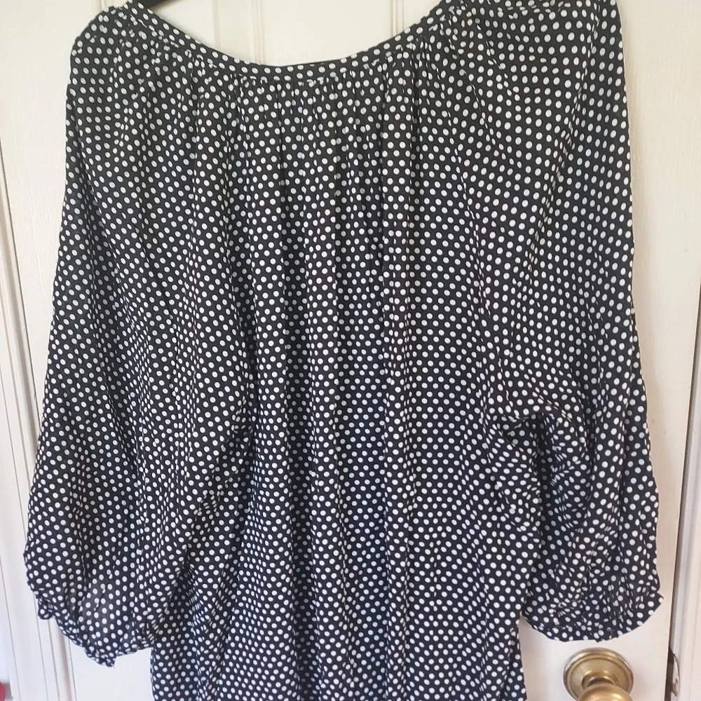 Cynthia Rowly 3/4 Sleeve Polka-dot Blouse - Picture 7 of 7